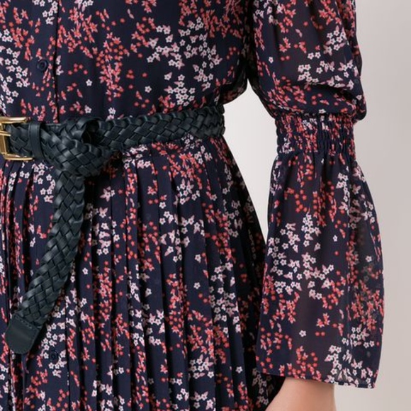 michael michael kors floral georgette shirtdress